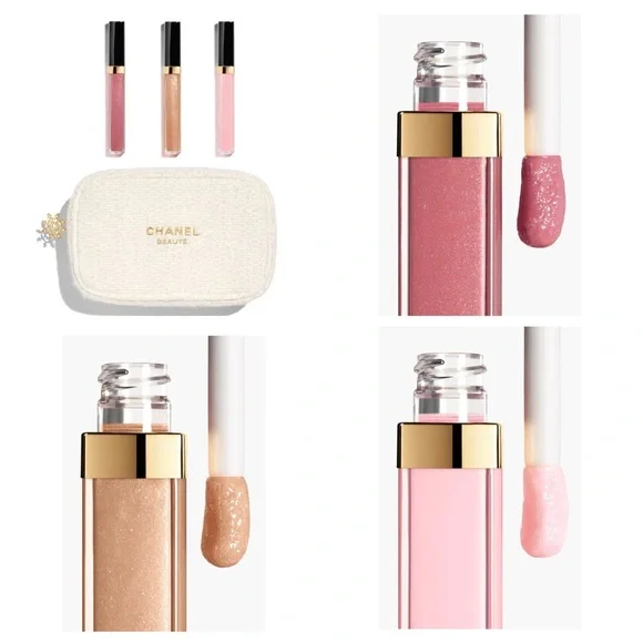 リップグロス CHANEL ALWAYS BRILLIANT LIPGLOSS TRIO CHANEL | Makeup | Chanel Always Brilliant Lipgloss Trio Bag